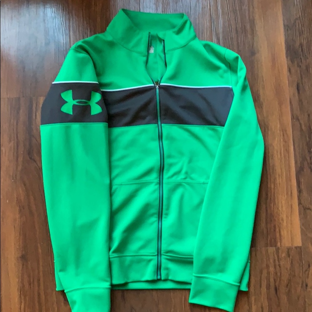 Under Armour Green and Grey Full Zip Track Jacket